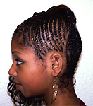 Cornrows mit Muster